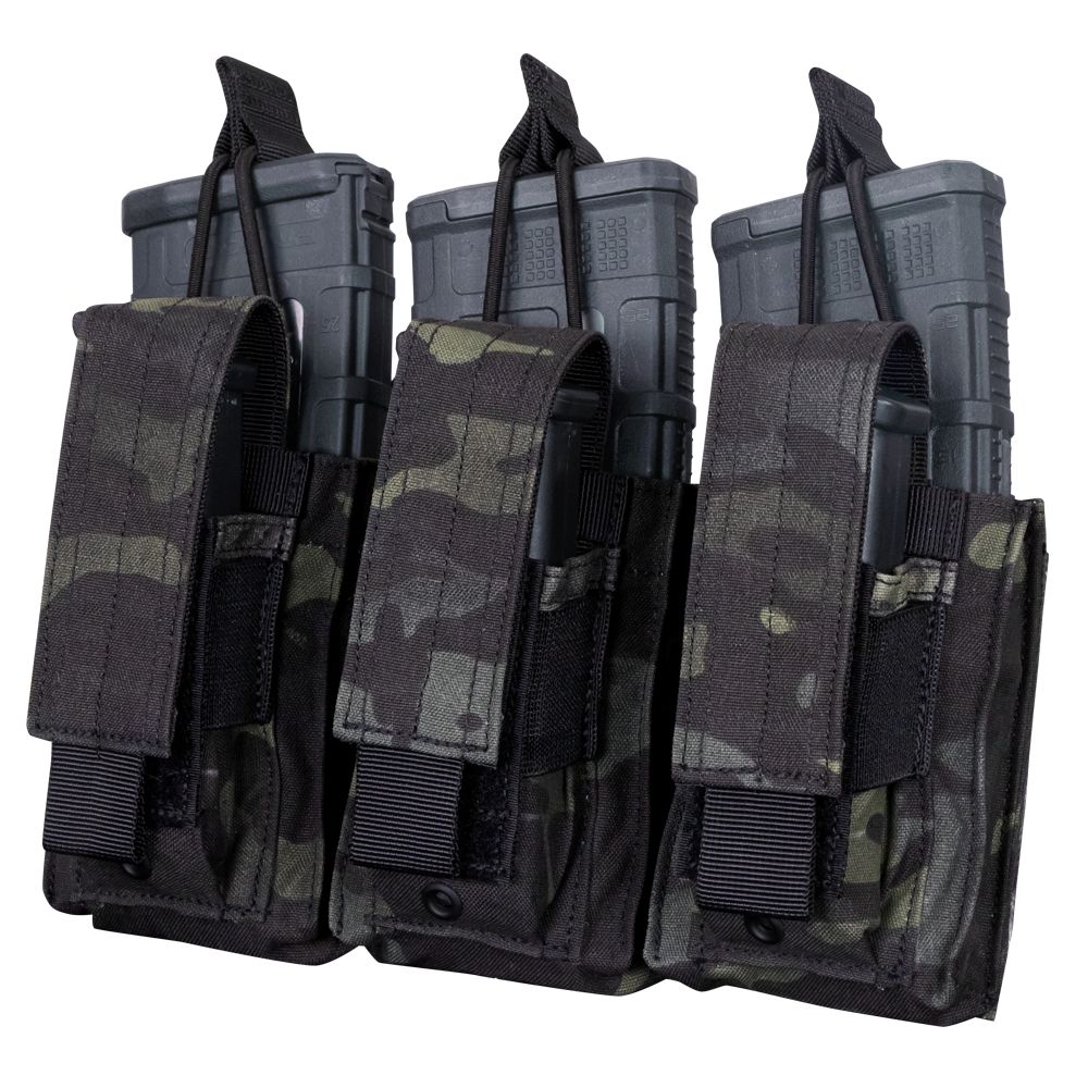 Condor Triple Kangaroo M4 Mag Pouch Gen 2 Multicam Black - M4/AR15 Magazintasche
