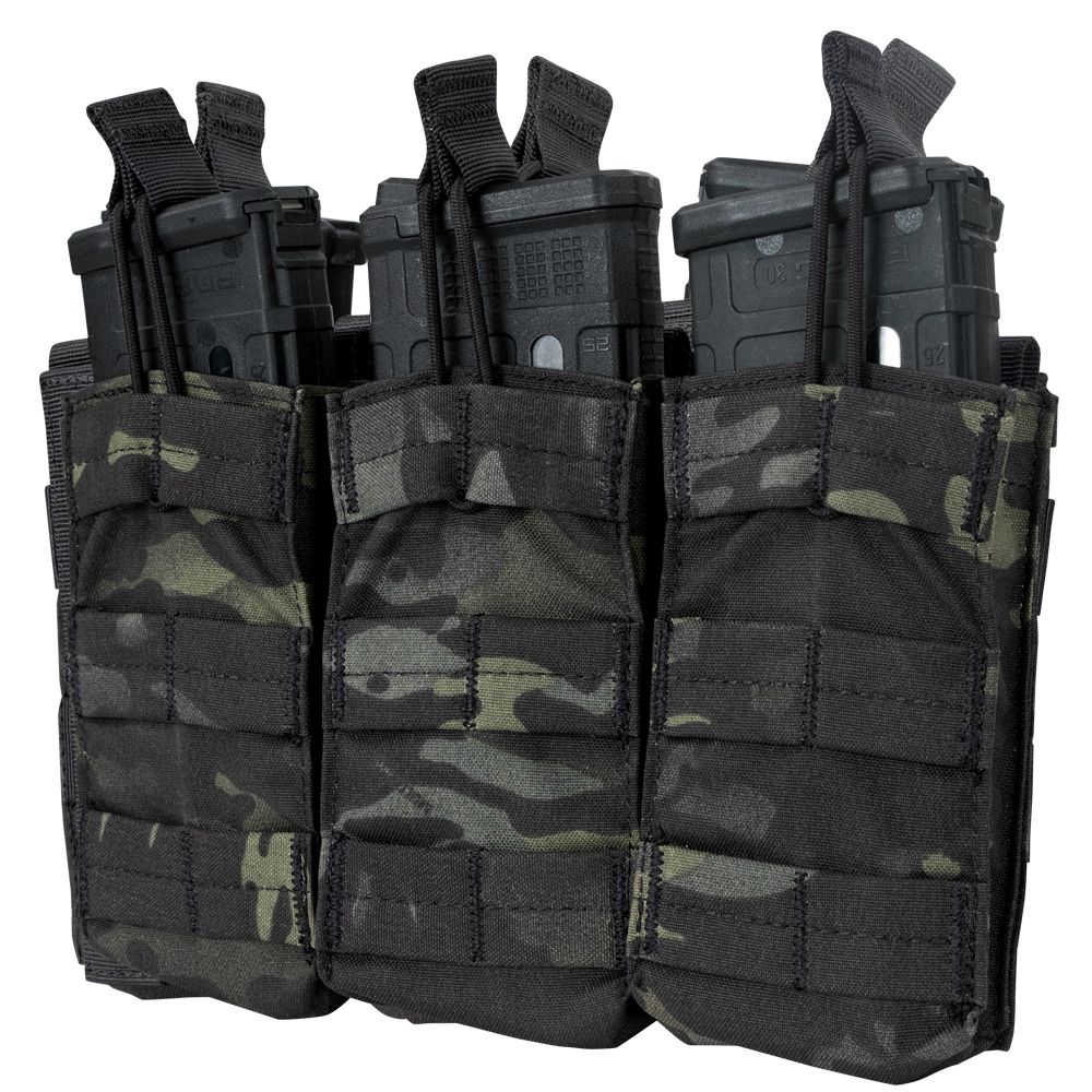 Condor Triple M4 Open Top Mag Pouch Multicam Black - M4/AR15 Magazintasche
