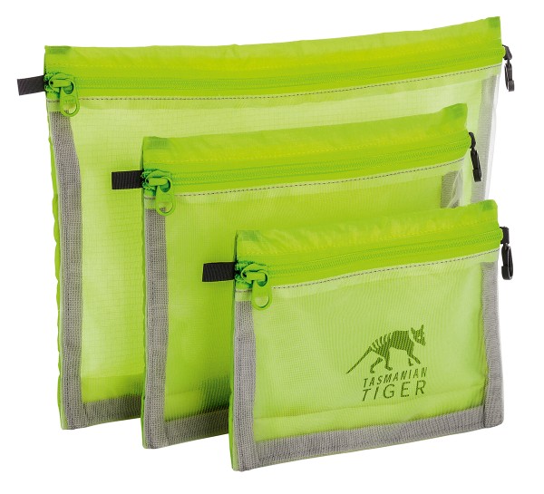 Tasmanian Tiger Mesh Pocket Set Netztaschenset (3x) Signal Gelb